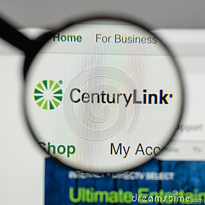 Milan, Italy - August 10, 2017: Century Link logo on the website Editorial Stock Photo