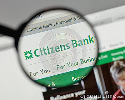 Milan, Italy - August 10, 2017: Citizens Financial Group logo on Editorial Stock Photo