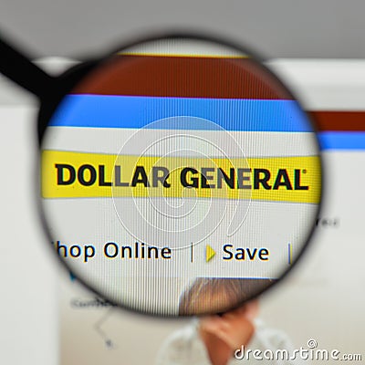 Milan, Italy - August 10, 2017: DollarGeneral logo on the websi Editorial Stock Photo