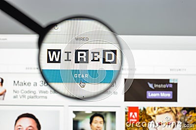 Milan, Italy - August 10, 2017: Wired website homepage. It is a Editorial Stock Photo