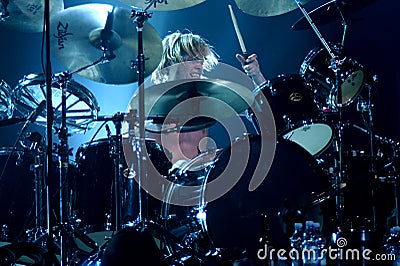 Foo Fighters Taylor Hawkins, during the concert Editorial Stock Photo