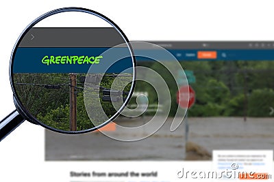 Milan, Italy - July 17, 2023: Greenpeace website homepage. Greenpeace logo visible. Editorial Stock Photo