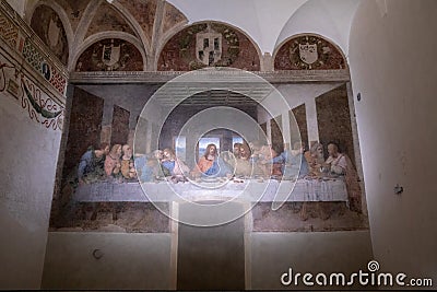 Picture The Last Supper by Leonardo da Vinci Editorial Stock Photo