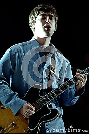 Oasis, Noel Gallagher during the concert Editorial Stock Photo