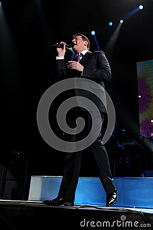 Spandau Ballet ,Tony Hadley, during the concert Editorial Stock Photo