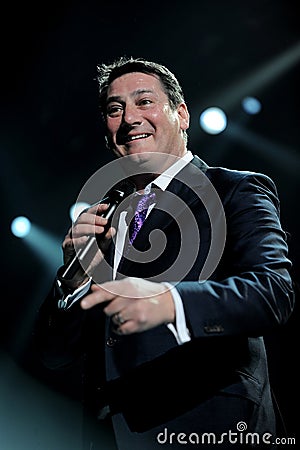 Spandau Ballet ,Tony Hadley, during the concert Editorial Stock Photo