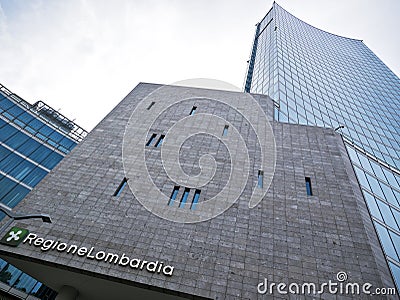 Auditorium Testori - Lombardy Region Headquarters Editorial Stock Photo