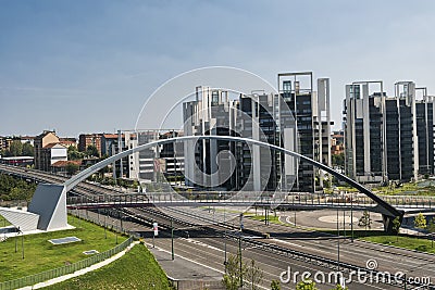 Milan Italy: modern buildings at Portello Editorial Stock Photo