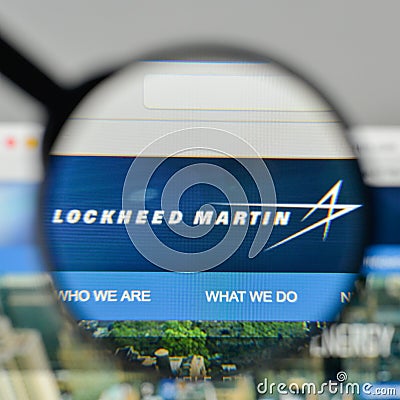 Milan, Italy - November 1, 2017: Lockheed Martin logo on the web Editorial Stock Photo