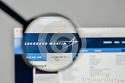 Milan, Italy - November 1, 2017: Lockheed Martin logo on the web Editorial Stock Photo