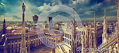 Milan, Italy panorama Stock Photo