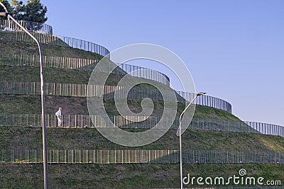 Milan Italy. park in Portello area Stock Photo