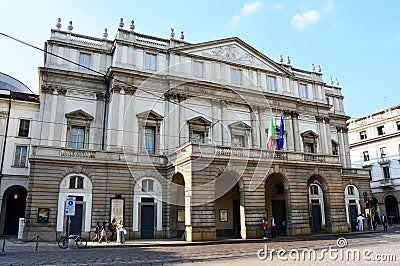 MILAN, ITALY - SEPTEMBER 7, 2017: Teatro alla Scala Opera House, Milan, Italy Editorial Stock Photo
