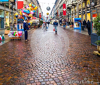 Milan, Italy street Editorial Stock Photo