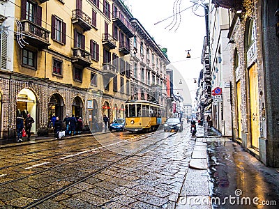 Milan, Italy street Editorial Stock Photo