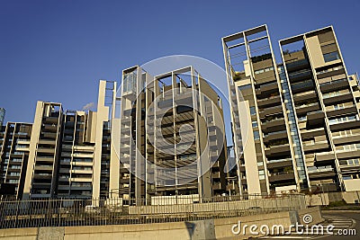 Modern residential buildings at Portello in Milan, italy Stock Photo