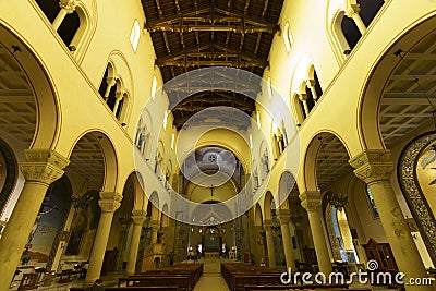 Sant Agostino church in Milan, Italy: interior Editorial Stock Photo