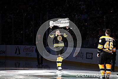 Milan Lucic carries the Stanley Cup Editorial Stock Photo