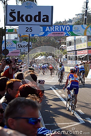 Milan-Sanremo Cycle Race 2009 Editorial Stock Photo