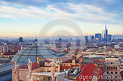 Milan Skyline Stock Photo