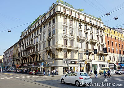 Milan Street View Editorial Stock Photo