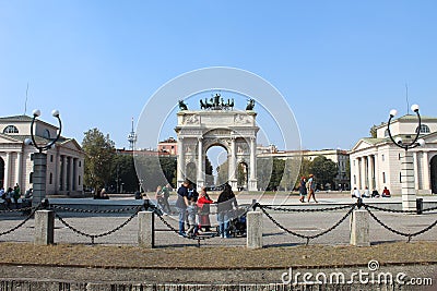 Milano historycal gate Editorial Stock Photo
