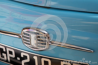 fiat 500 Giardiniera retro front logo brand and text sign Editorial Stock Photo