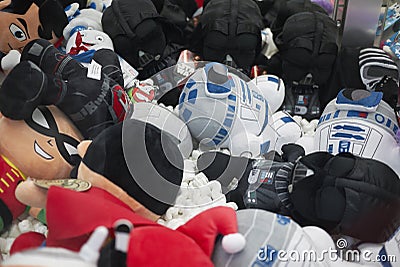 Assorted soft plushes Editorial Stock Photo