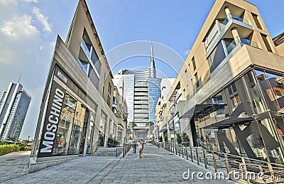 Milano skyline palazzo Unicredit Editorial Stock Photo