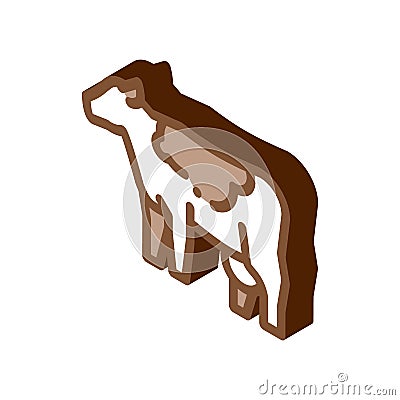 Milch cow isometric icon vector illustration Vector Illustration