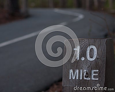 1 mile Stock Photo