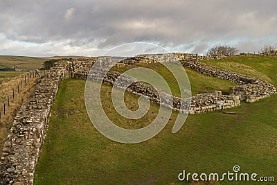 Milecastle 42 on Hadrian's Wall Stock Photo