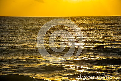 Miles of Texas Coast Beach open ocean water front Stock Photo