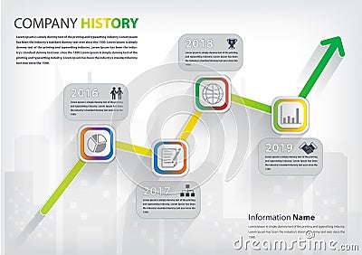 Milestone and timeline history infographic Stock Photo