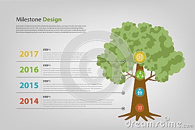 Milestone and timeline infographic vector eps10 Vector Illustration