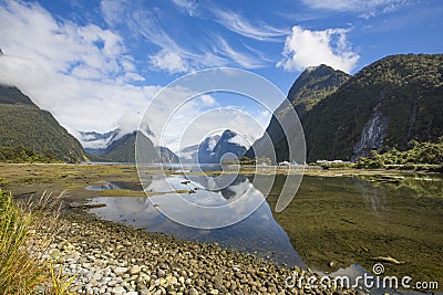 Milford Sound Mountain Stock Photo