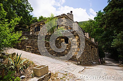 Milia - old settlement on Crete, Greece Stock Photo