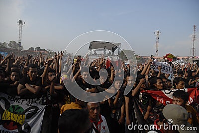 MILITANT MUSIC FANS Editorial Stock Photo