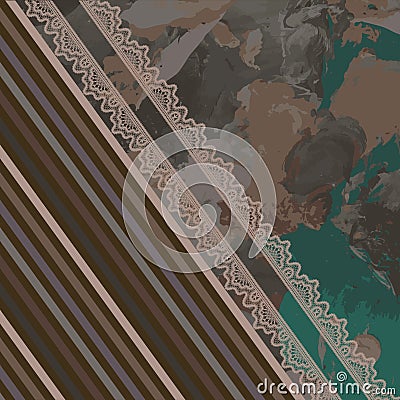 Military Abstract Design Scarf Pattern Vector Illustration