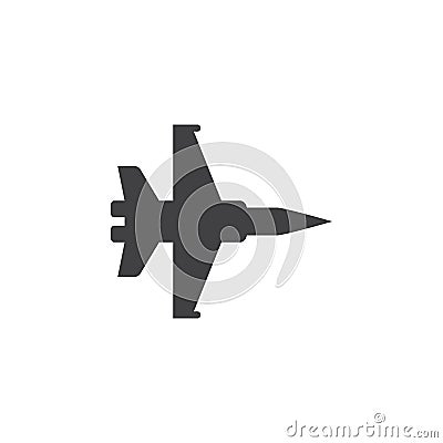 Military aircraft icon , plane solid logo illustration, je Cartoon Illustration