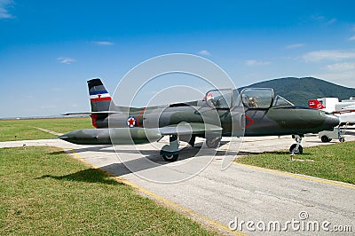 Military aircraft model of -The Seagull Editorial Stock Photo