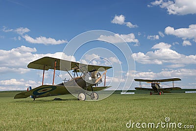 Military aircrafts from the early 20th century. Editorial Stock Photo