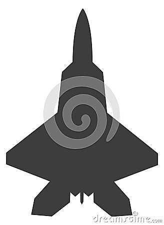 Military airplane silhouette. Air bomber plane icon Vector Illustration