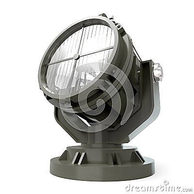 Military antiaircraft searchlight Cartoon Illustration