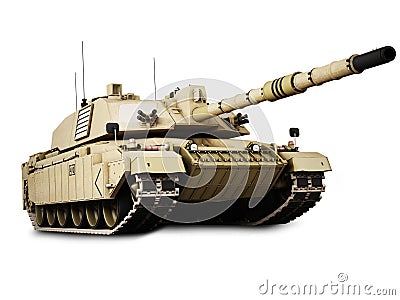 Military armored tank isolated on a white Stock Photo