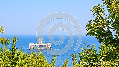 Military army building built by german in Poland. Stock Photo