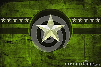 Military army star over grunge background Stock Photo