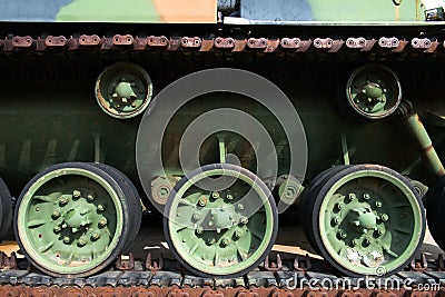 Military Army Tank Treads Background Stock Photo