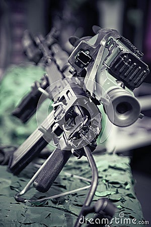 Military assault rifle Stock Photo