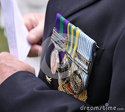 Military award medals Stock Photo